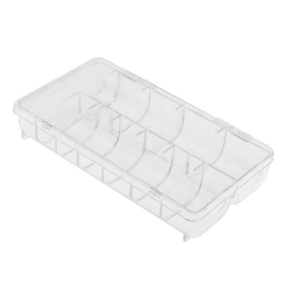Clear Acrylic Beads Case Jewellery Container Empty Compartments False Nail Storage Box