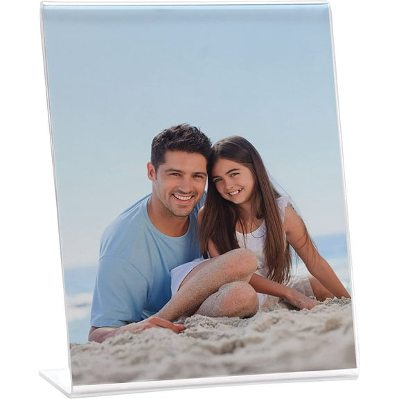 Clear Acrylic Bent Easel 4" x 5" Picture Frames - Pack of 50