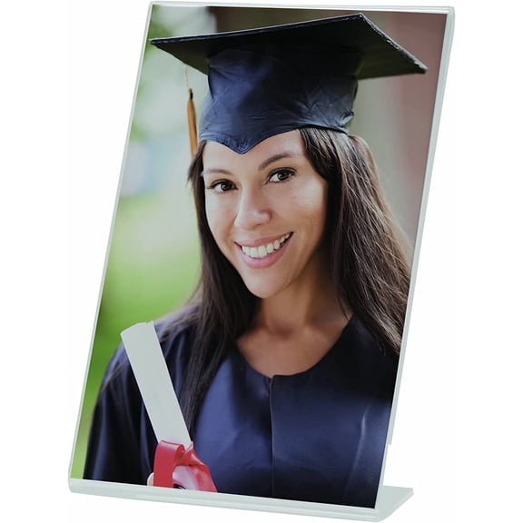 Clear Acrylic Bent Easel 4" x 6" Picture Frames - Pack of 50