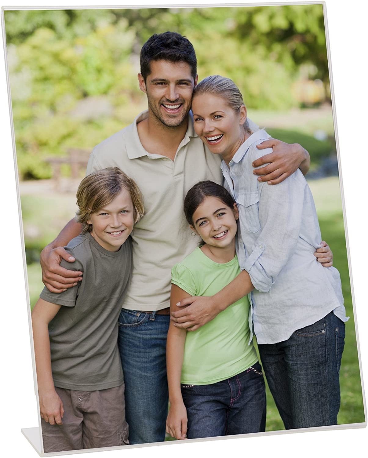 Clear Acrylic Bent Easel 8" x 10" Picture Frames - Pack of 12