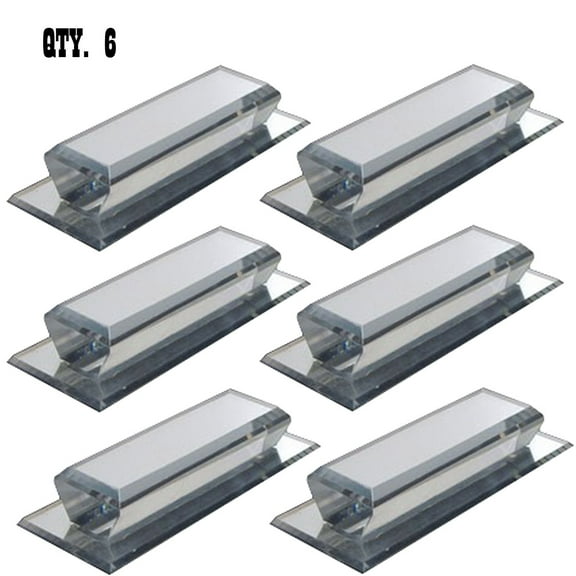Clear Acrylic Beveled Large Stick-On Mirror Pull - Pack of 6