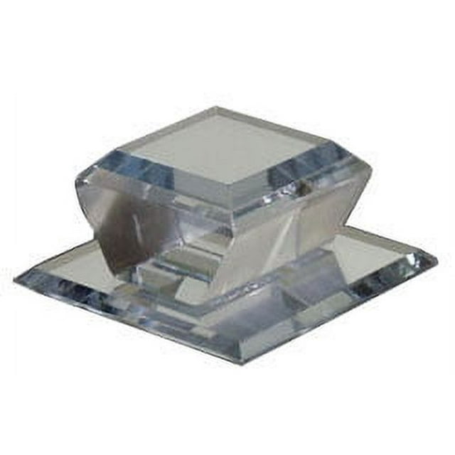 Clear Acrylic Beveled StickOn Mirror Knob 2" Square