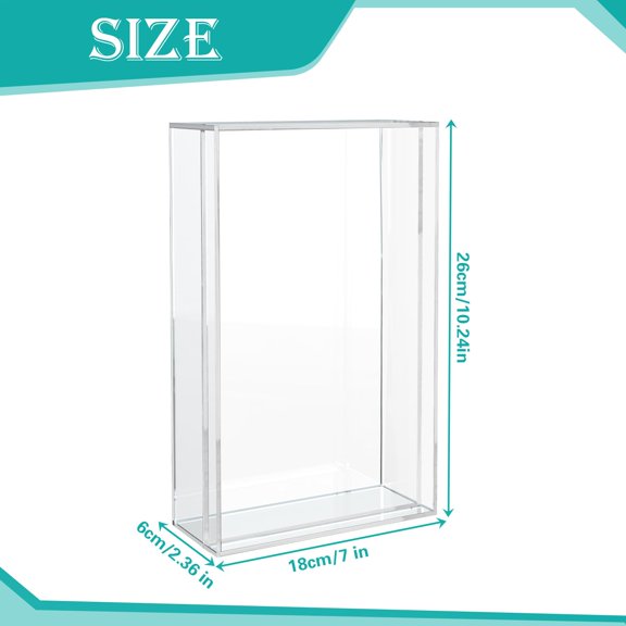 Clear Acrylic Bible Display Case with Adhesive Wall Mount 10.2 x 7 x 2.4 Inch