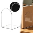 thumbnail image 1 of Clear Acrylic Bookend - L-Shape Book Holder for Shelves and Desk - Non-Slip Transparent Book Stand for Home Library Office and Bookshelf Organization - 1 Piece - Semi-Circle L-Shape, 1 of 8