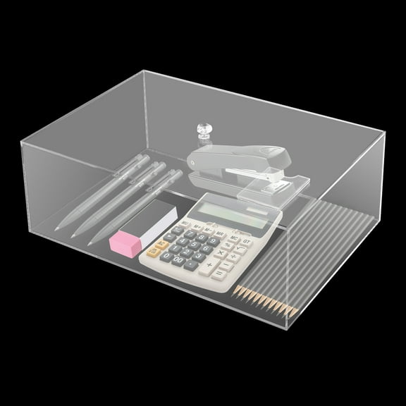 Clear Acrylic Box with Lid, Acrylic Box Clear Square Cube Storage Box 0.12inch Thickness,13.78*9.84*4.72inch to Store Treats, Gifts, Collectibles, Jewelry, Candy, Arts,Crafts, Makeup, Nail Supplies.