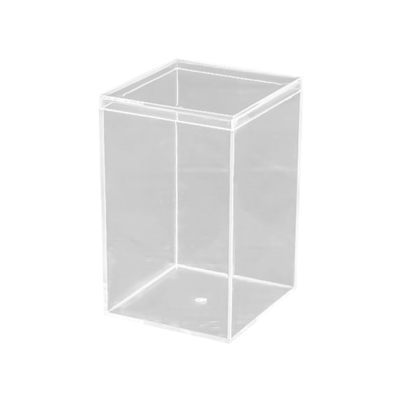 Clear Acrylic Box Square Plastic Display Case with Lid Candy Packaging Box Container for Desserts Treats Jewelry Makeup Organizer Small Collectibles Show Box