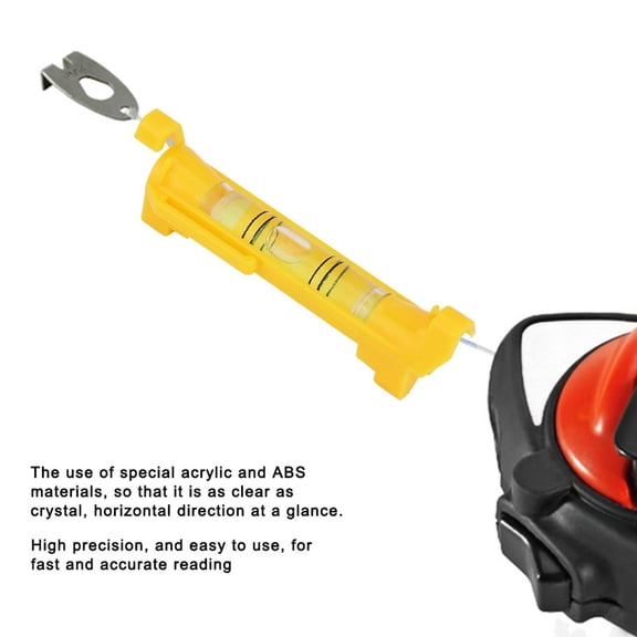 Clear Acrylic Bubble Line Level, Durable ABS Construction, Easy,to,Read, Hanging Hook Included