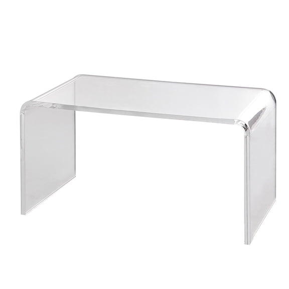 Clear Acrylic C Shaped End Table 16.3 Inch High Modern Side Table for Living Room Patio or Terrace Perfect for Drinks and Snacks