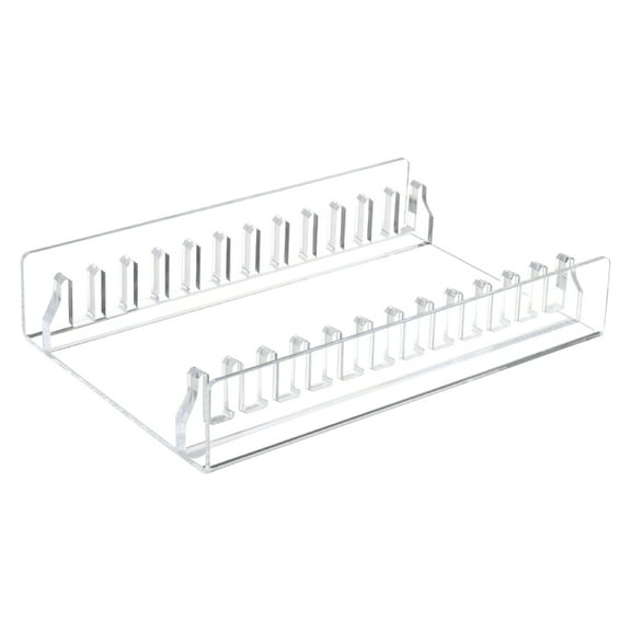 Clear Acrylic CDs Holder Cascading CDs Storage Rack,DVDs/CDs Display Rack & Vinyls Record Storage Stand Holds up to 12 C