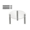 Clear Acrylic Cake Display Stand Circular Metal Support Shelf 13x9