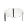 thumbnail image 1 of Clear Acrylic Cake Display Stand with Metal Accents | Circular Cupcake Tower for Dessert Table | 1 Tier Tiered Rack for Wedding Birthday Party Buffet | Plastic Pastry Stand for Home Kitchen Bakery, 1 of 2