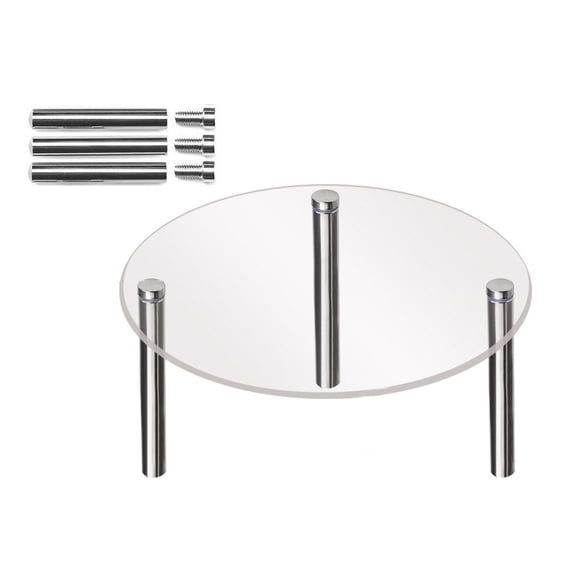 Clear Acrylic Cake Stand - Metal Support, Transparent, for Cakes Cupcakes Display