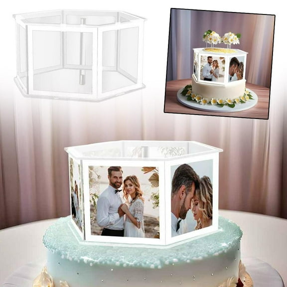 Clear Acrylic Cake Stand Photo Cake For Display Floating Acrylic Separator Cake Round Stan Spacer Stand Cake Cake