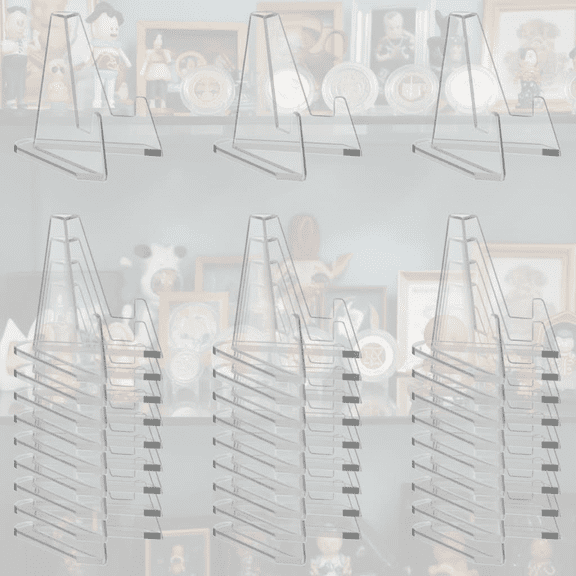 Clear Acrylic Card Display Stands 30 Pack, Mini Easel Stand Holder for Sports Trading Cards, Graded Coins, Baseball PSA and Football Card Collections