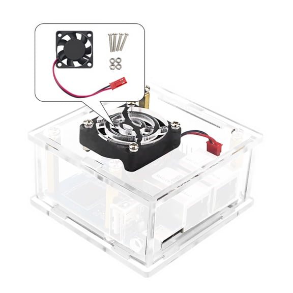 Clear Acrylic Case for Orange Pi R1 Plus LTS Unique Open Shell Cover, Easy Installation Case