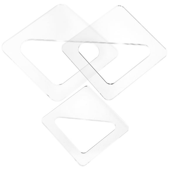 Clear Acrylic Chopping Board 3 Pcs Router Templates Block Cutting Tool Accessories Delicatessen