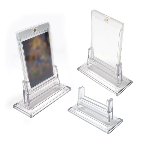 Clear Acrylic Collectible Card Display Stand for PSA/BGS/SGC/CGC Graded Slab Cases, Stable Anti-Tip Design, Premium Display Base (1-Pack)