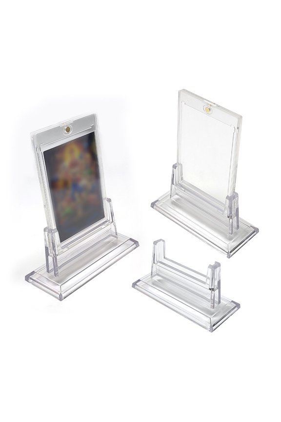 Clear Acrylic Collectible Card Display Stand for PSA/BGS/SGC/CGC Graded Slab Cases, Stable Anti-Tip Design, Premium Display Base (1-Pack)