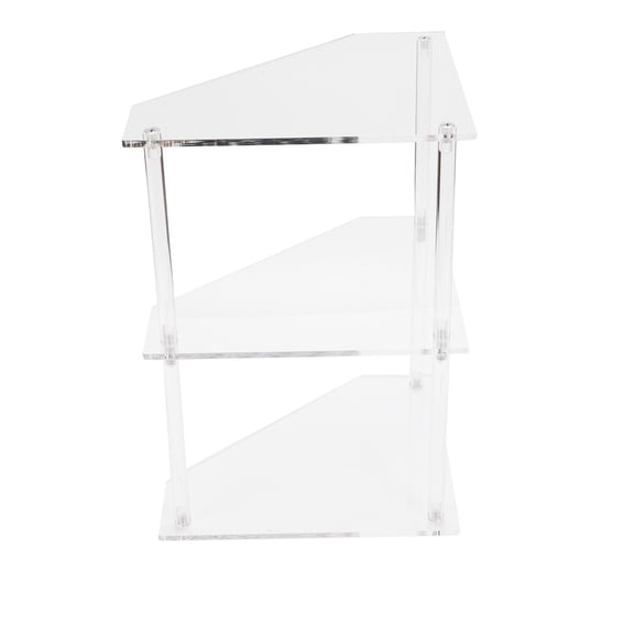 Clear Acrylic Corner Shelf: Durable,  3,Layer Design, Holds Up To 30lbs
