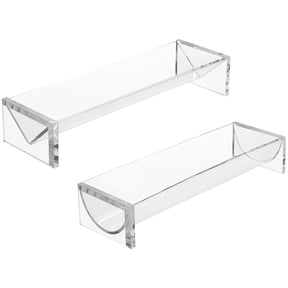 Clear Acrylic Cracker Serving Tray, 8.75 in Food Display Cracker Holder, Modern Cracker Tray for Charcuterie Board, Rectangle Food Storage Organizer for Parties, Home, and Restaurant