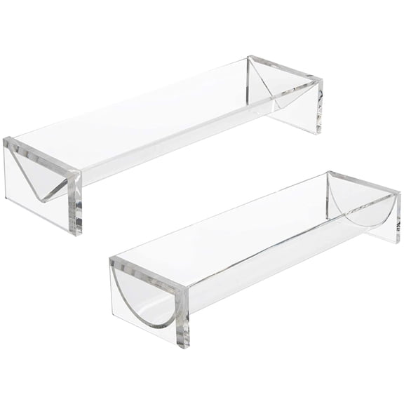 Clear Acrylic Cracker Serving Tray, 8.75 in Food Display Cracker Holder, Modern Cracker Tray for Charcuterie Board, Rectangle Food Storage Organizer for Parties, Home, and Restaurant