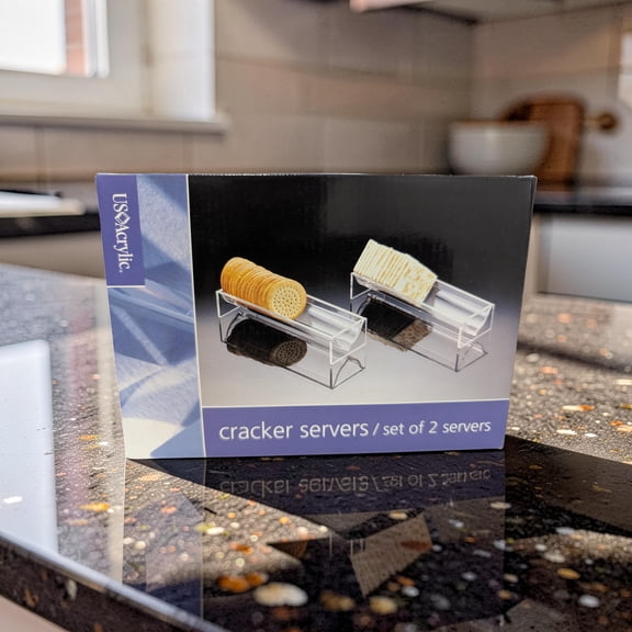 Clear Acrylic Cracker Serving Tray, 8.75 in