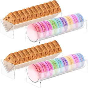 Clear Acrylic Cracker Serving Trays Set of 4 Rectangular Food Display Holder for Charcuterie Cookie Biscuit Platters Wedding Party