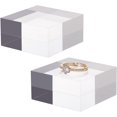 thumbnail image 1 of Clear Acrylic Cube 2 x 2 x 0.9 Inch Acrylic Square Display Block Rectangle Clear Polished Acrylic Display Cube Acrylic Display Block for Ring Jewelry Display for DIY, 1 of 6