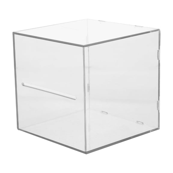 Clear Acrylic Cube Money Bank, Standard Transparent Design, Modern Home