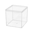 thumbnail image 1 of Clear Acrylic Cube Storage Bin, 2.4 Inch Small Clear Plastic Organizer Box for Desk Display and Home Desktop Organization, 1 of 5
