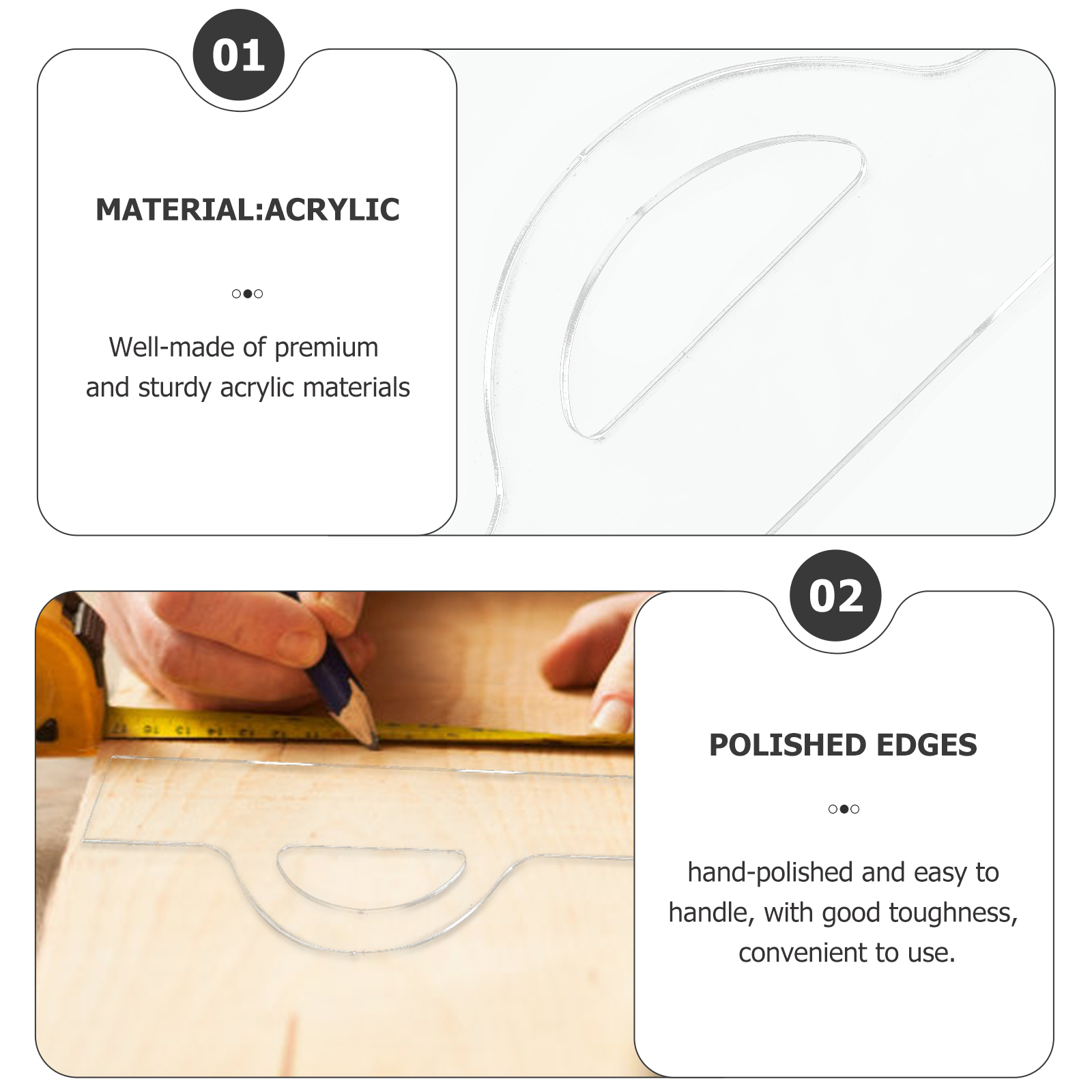 Clear Acrylic Cutting Board Handles Stencils Charcuterie Board Template