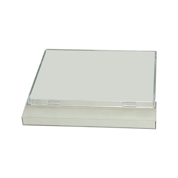 Clear Acrylic Cutting Board Having Built In Scrap Collector And Raised Edges For Tidy Preparation 17 X 13 Inches