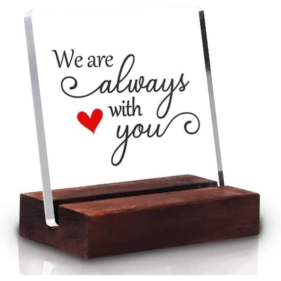 Clear Acrylic Desk Decorative Sign With Wooden Stand Condolence Memorial Gifts For Loss Of Mother Father Husband In Loving Memory Funeral Remembrance Memory Plaque Bereavement Grief Gifts