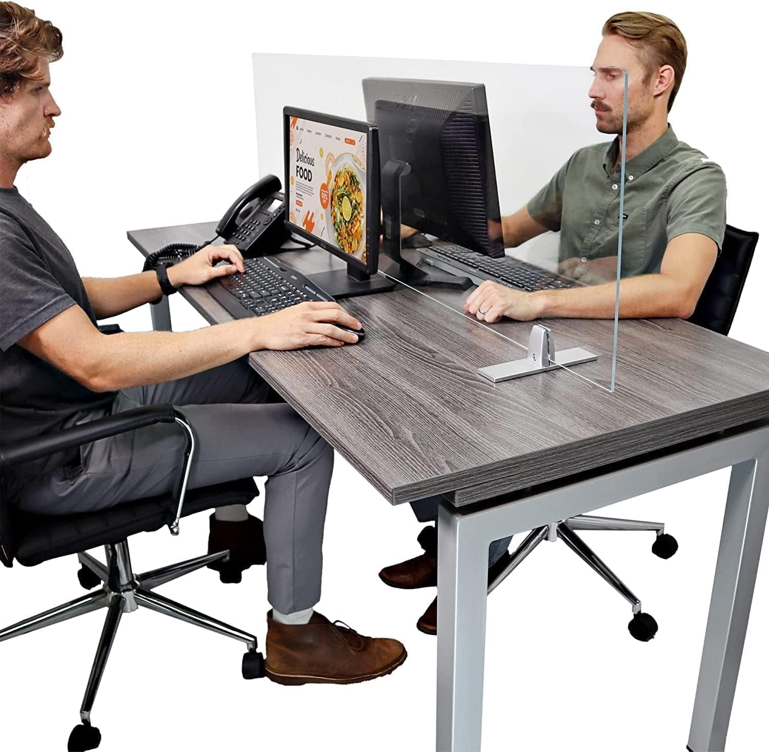 Partision Desk Clear Acrylic Desk Partition Panel 12