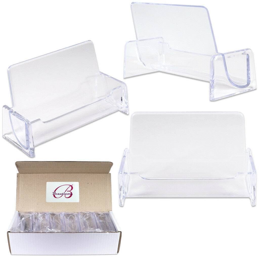 Clear Acrylic Desktop office Business Card Holders Display Stand