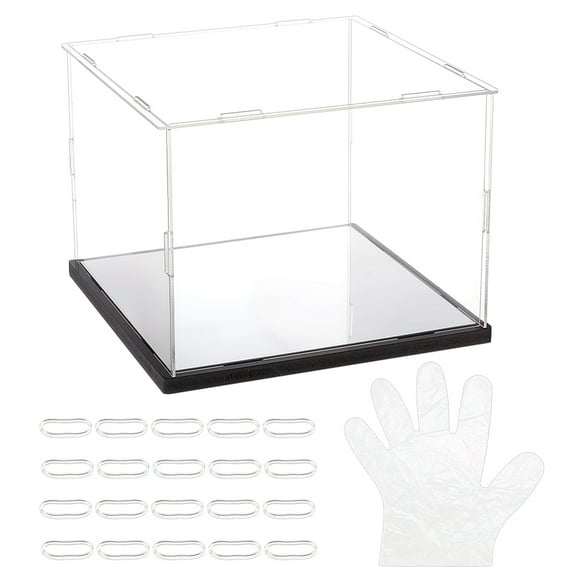 Clear Acrylic Display Case 8.4x8.4x6.5inch Baseball Cap Display Box Clear Rectangle Display Case for Handbag Shoes Baseball Football or Snapback Caps