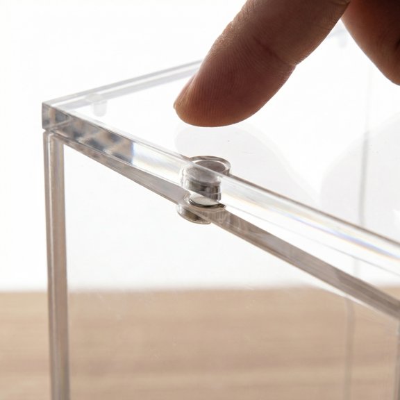 Clear Acrylic Display Case, Action Figure Display Case, 12X8X10 In, Magnetic Closure, Large Capacity, Collectible Storage, Bubble Wrap Packaging, 1 Pc