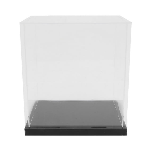 Clear Acrylic Display Case Assemble Countertop Box Cube Organizer Stand