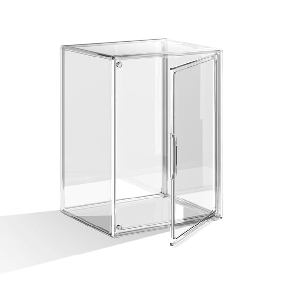 Clear Acrylic Display Case, Large Stackable Storage Box with Magnetic Lid
