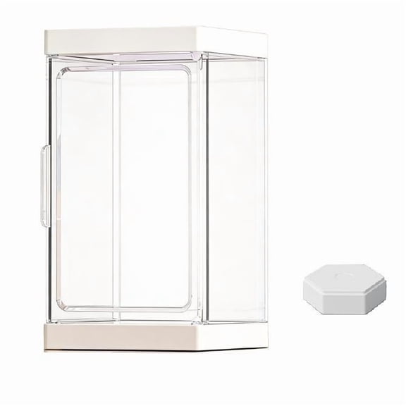 Clear Acrylic Display Case Stackable Magnetic Lid for Vinyl Figure Box Storage