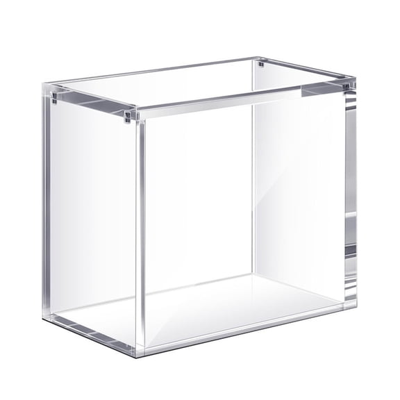 Clear Acrylic Display Case Stackable Storage Bin For Collectibles (19x16.8x9cm)