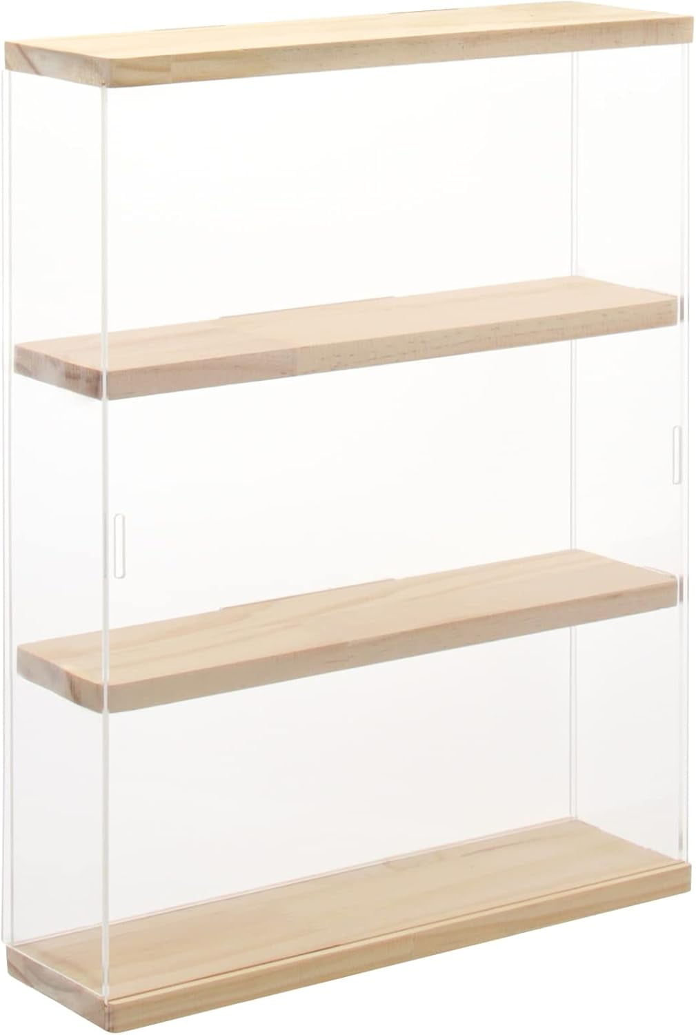 Clear Acrylic Display Case Stand with Wood Base 2 Tier、3 Tier、12/24 ...