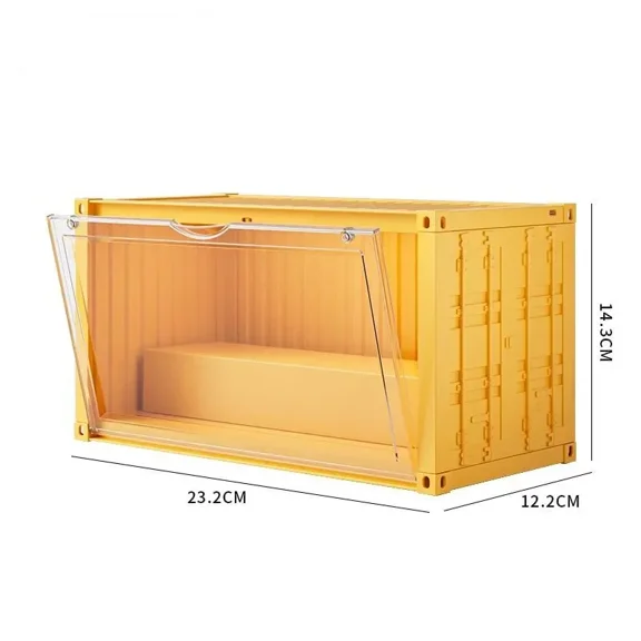 Clear Acrylic Display Case for Action Figures Dustproof Storage Box with without Light Stackable 23.2x12.2x14.3cm