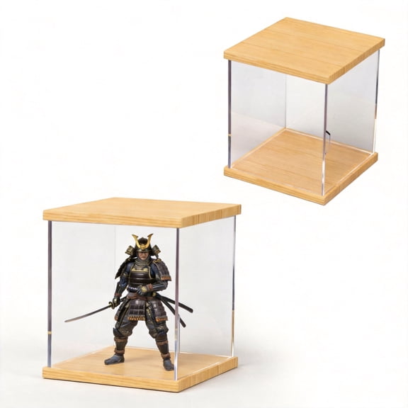 Clear Acrylic Display Case for Collectibles 1-Pack Dustproof Toy Storage Box Countertop Organizer 1-Tier
