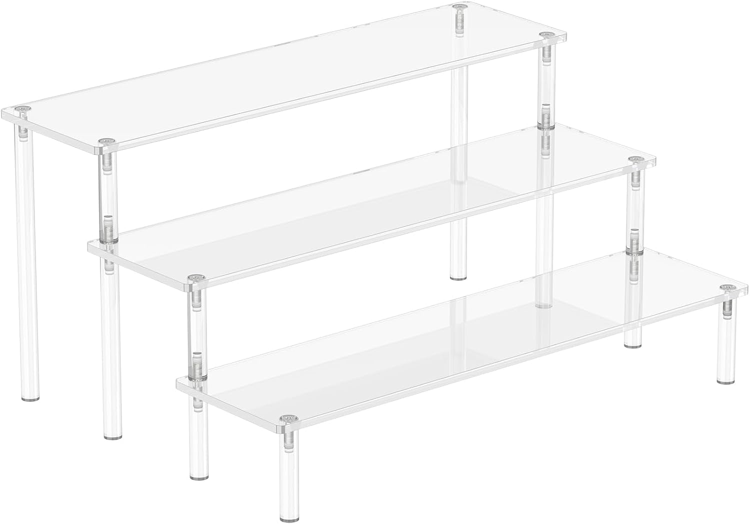 Formula 1 Rack Clear Acrylic Display Riser Shelf, Sturdy Multi-Tier Organizer Stand ...
