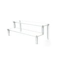 thumbnail image 1 of Clear Acrylic Display Risers, 2 Tier Step Stand Organizer for Perfume Jewelry Makeup Figures and Collectibles, 11.81 in, 1 of 6