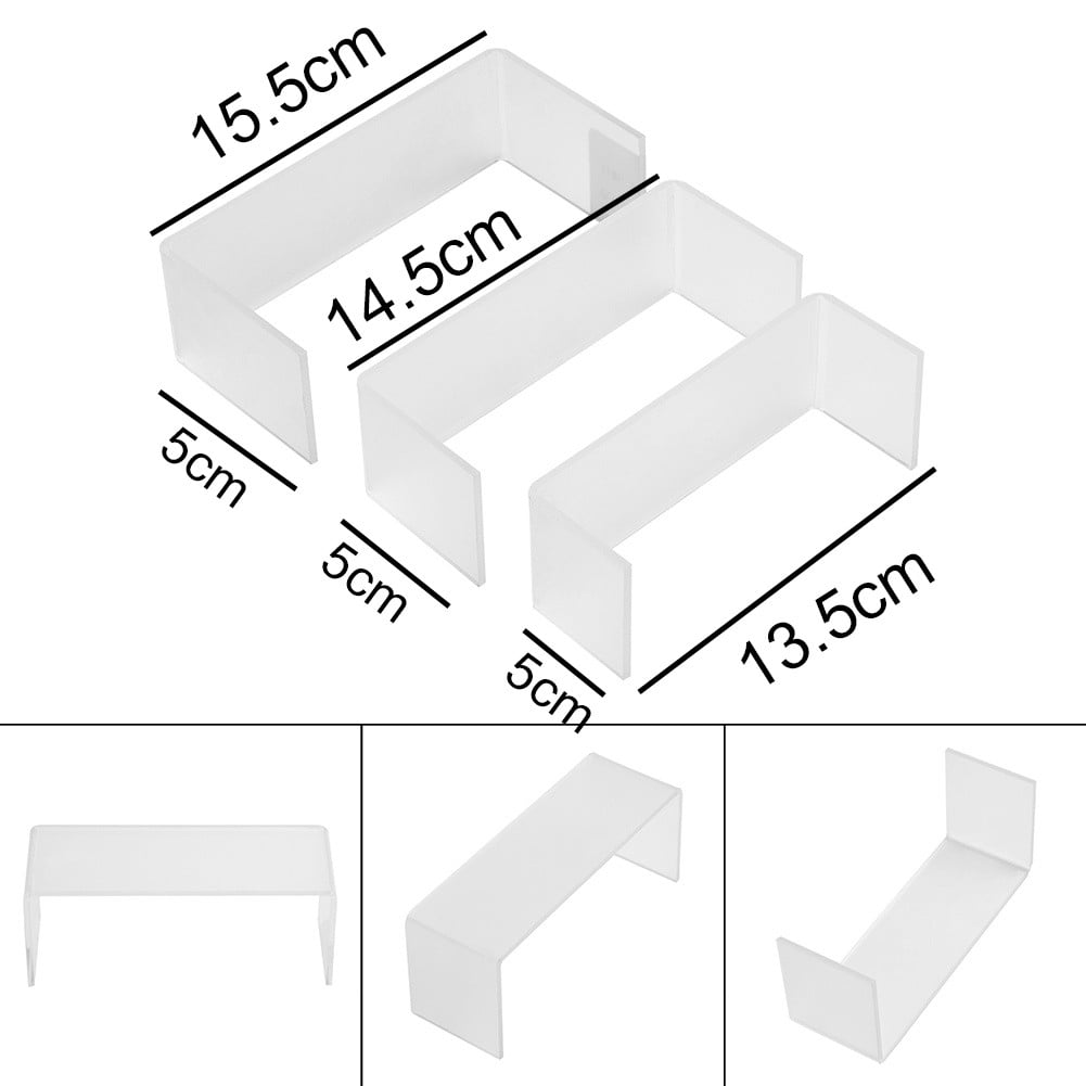 Clear Acrylic Display Risers, 3-Tier Risers Stands Showcase for Dessert ...
