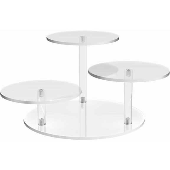 Clear Acrylic Display Stand for LEGO Botanical Collection Sets, Multi-Tier Showcase Figurine Display Shelf Riser for Collectibles and Room Decor, Perfume Riser Holder, Tabletop Plant Stand