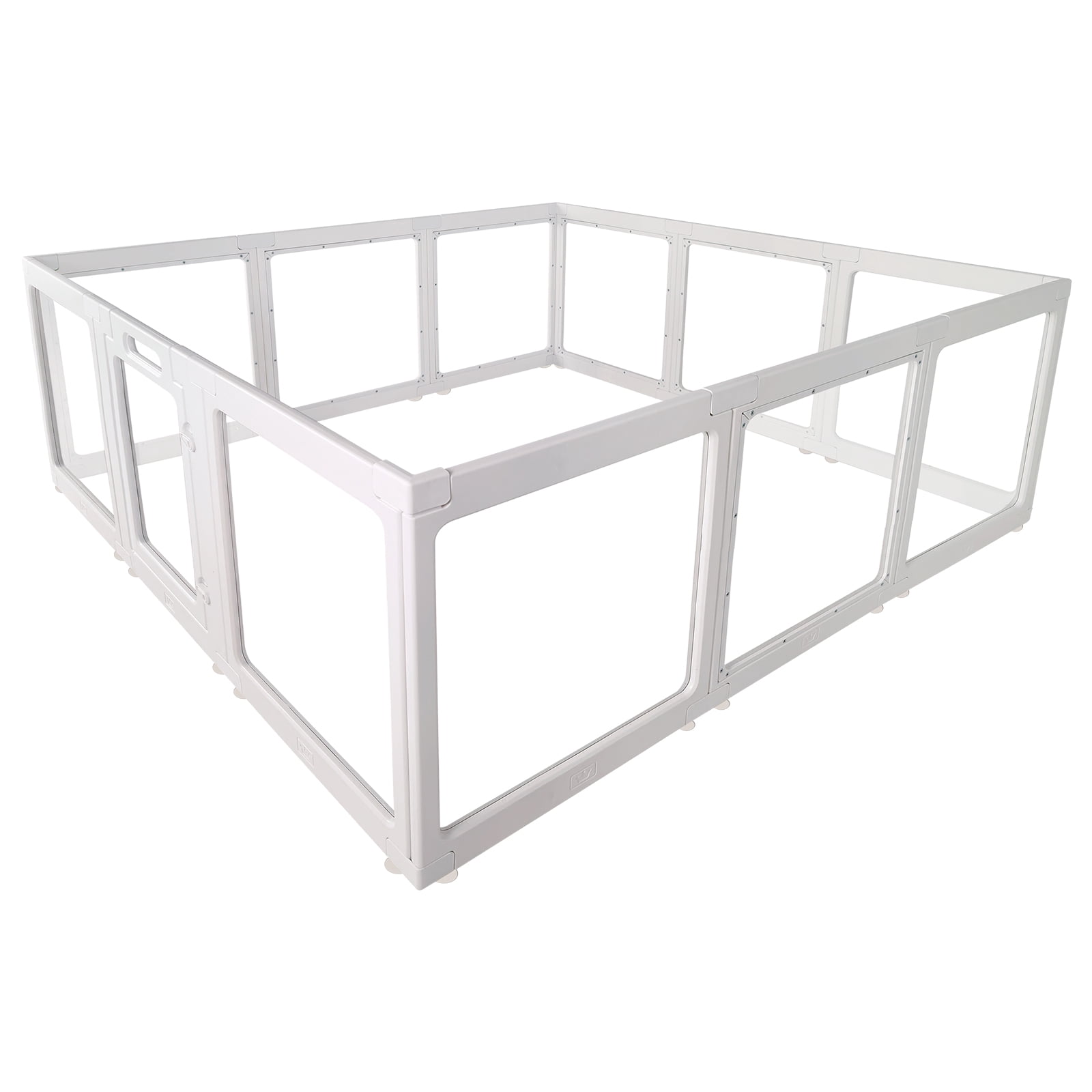 Clear Acrylic Dog Playpen Indoor, Transparent Fence for Puppy Rabbit and Cat, Easy Assemble Plastic Playard 12 Panels