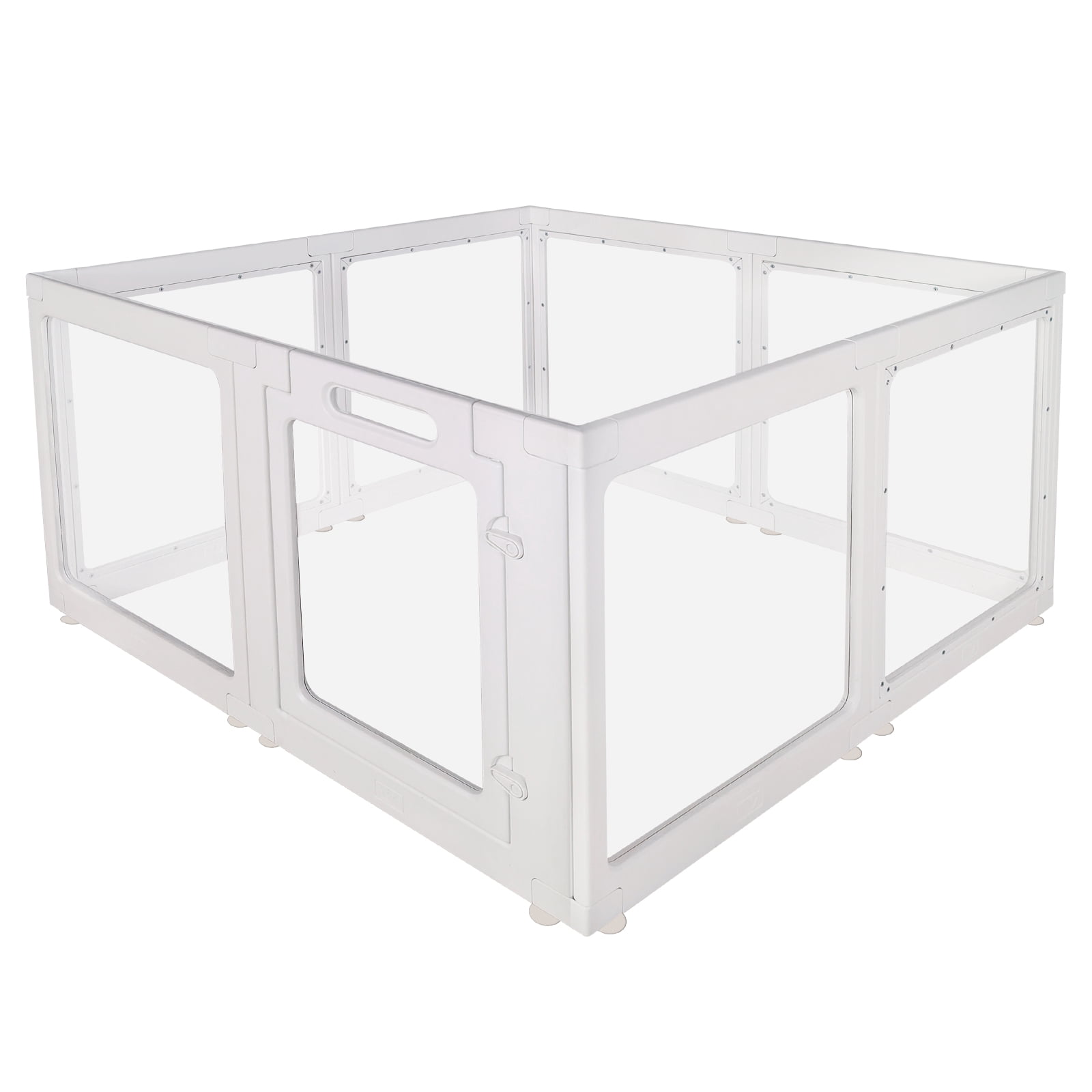 Clear Acrylic Dog Playpen, Indoor Transparent Fence for Puppy Rabbit and Cat, Easy Assemble Plastic Playard 8 Panels